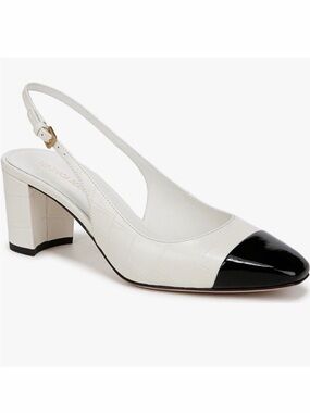 Veronica Beard Womens Shoes Cap Toe Slingback Pump Croc Classic Business 8.5 New